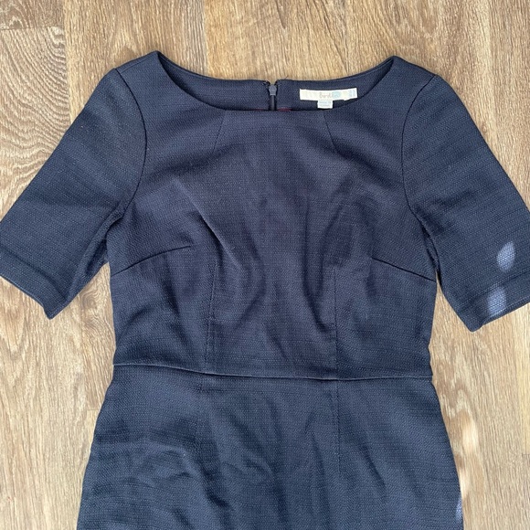 Boden Navy Blue Sheath Dress Size 6 Short Sleeve Work Dress office siren classic - Picture 2 of 8